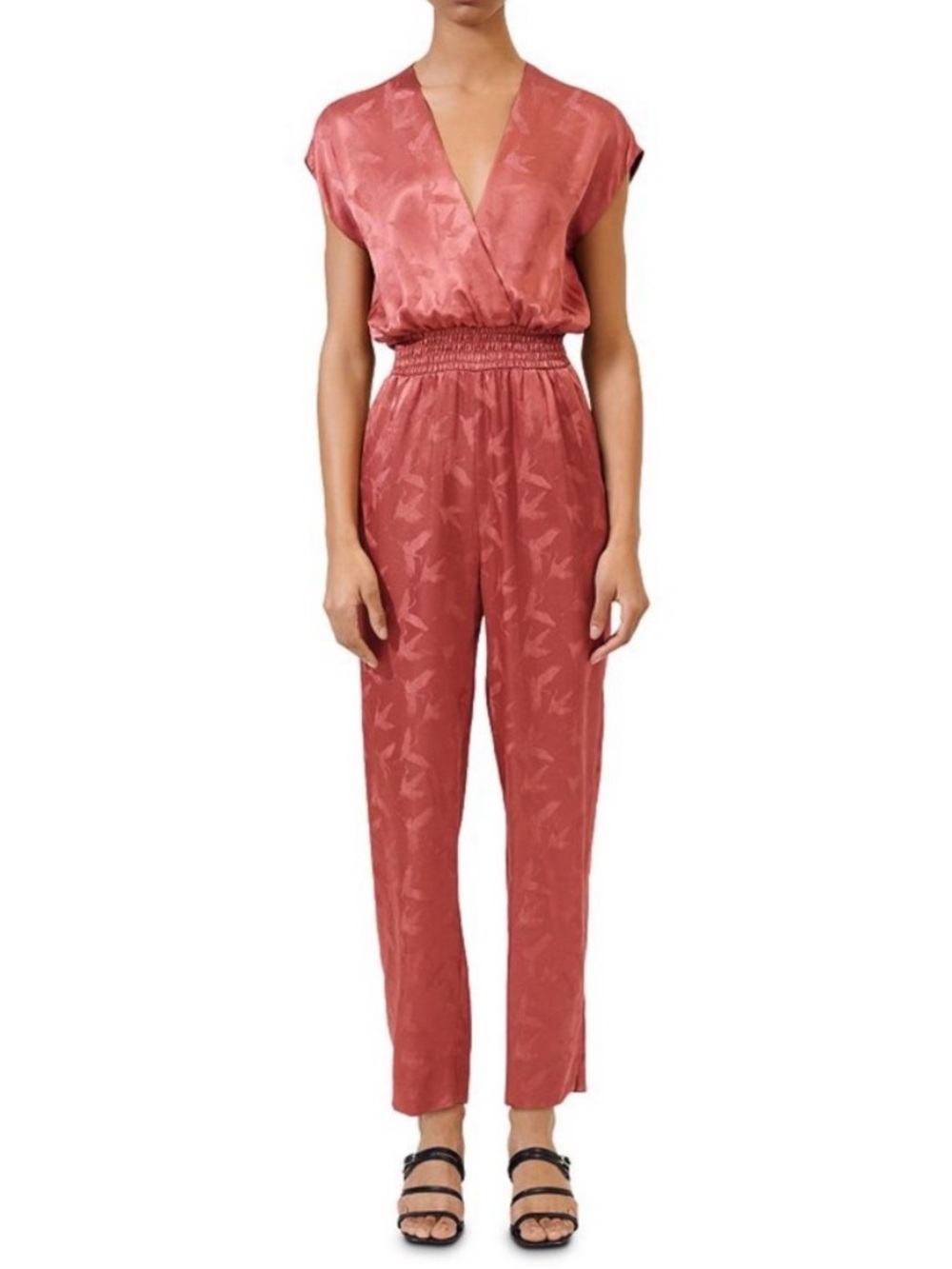 NWT Maje Floral Jumpsuit Terracotta size Small